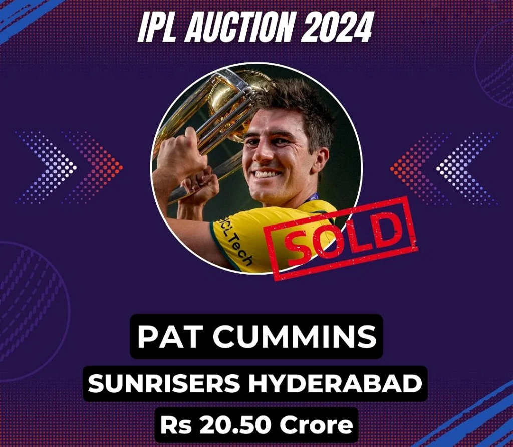  IPL Auction Records, Lands Staggering Rs 20.5 Crore Deal with Sunrisers Hyderabad