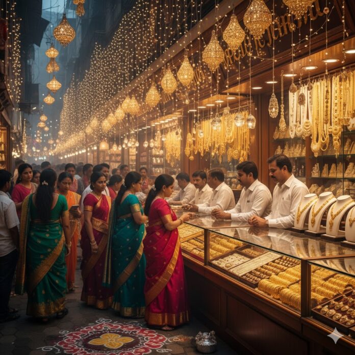 Gold Prices Crash ₹2,400, Silver Dips ₹7,000 as Dhanteras Shoppers Rush Markets Gold Prices Crash ₹2,400, Silver Dips ₹7,000 as Dhanteras Shoppers Rush Markets