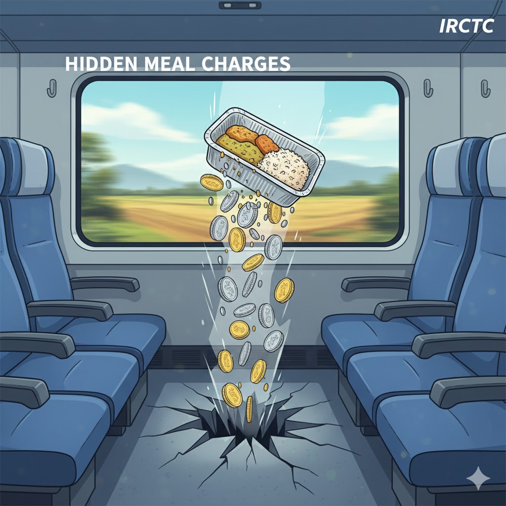 IRCTC का ‘फूड गेम’: यात्रियों से अनजाने में वसूला जा रहा है खाने का चार्ज