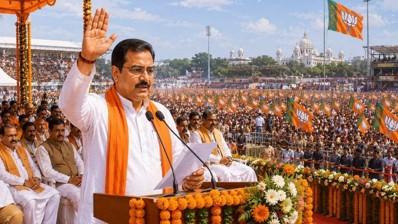 Suvendu Adhikari West Bengal Chief Minister 2026 — oath ceremony Brigade Parade Ground Kolkata