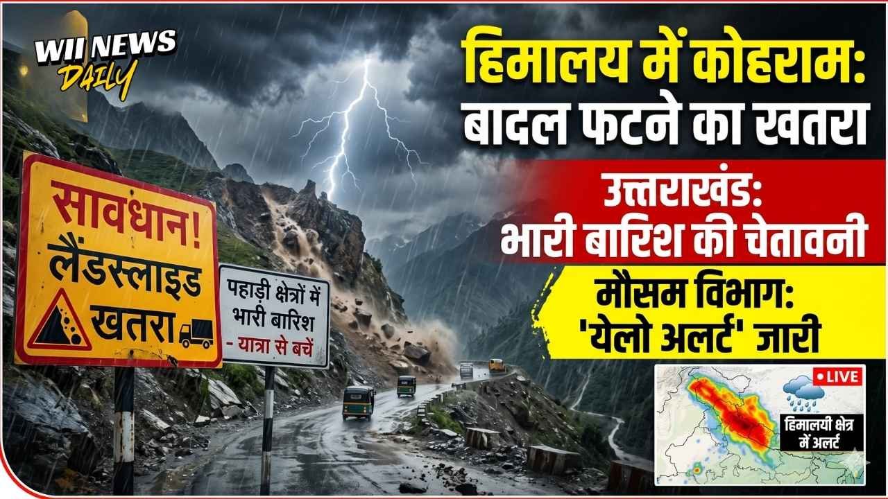 IMD Yellow Alert heavy rain in Himalayan states weather update