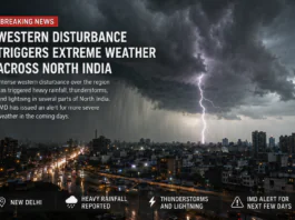 Western Disturbance causing heavy rain and thunderstorm in India