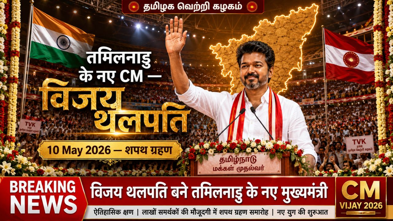 Tamil Nadu CM Vijay 2026 Oath Ceremony TVK Party New Government