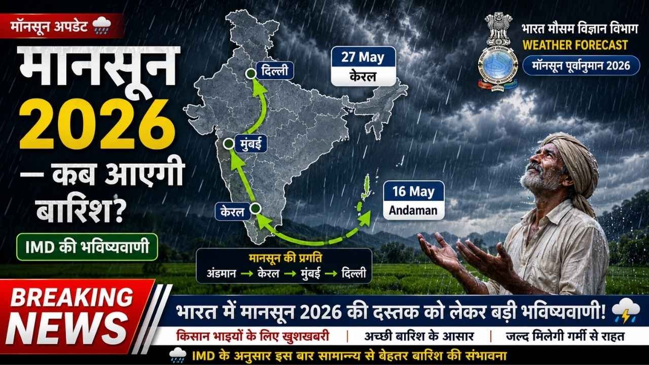 बारिश 2026 Monsoon India IMD Forecast Kerala Andaman Southwest Monsoon