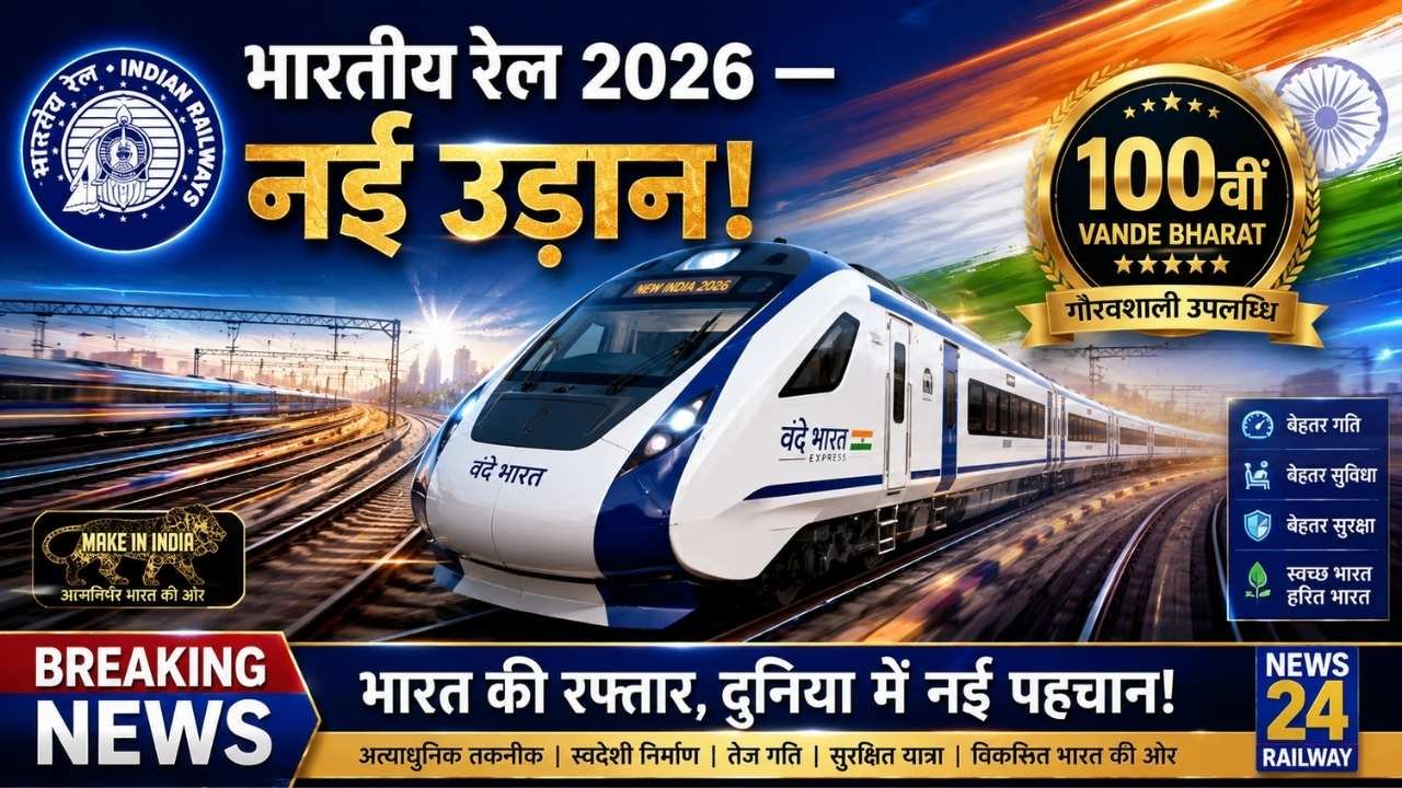 भारतीय रेल 2026 Vande Bharat 100th Train Kavach Safety SECR Recruitment