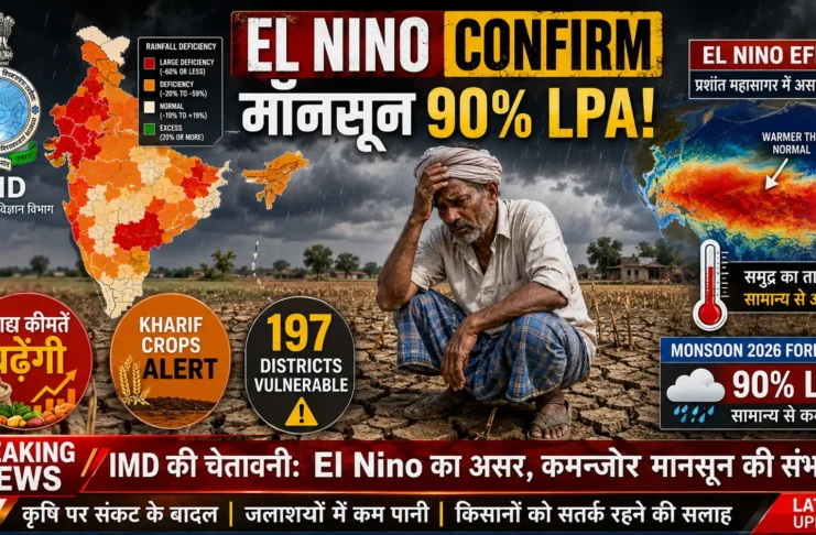 IMD El Nino Monsoon Warning 2026 India Below Normal Rainfall Kharif Crops Food Prices