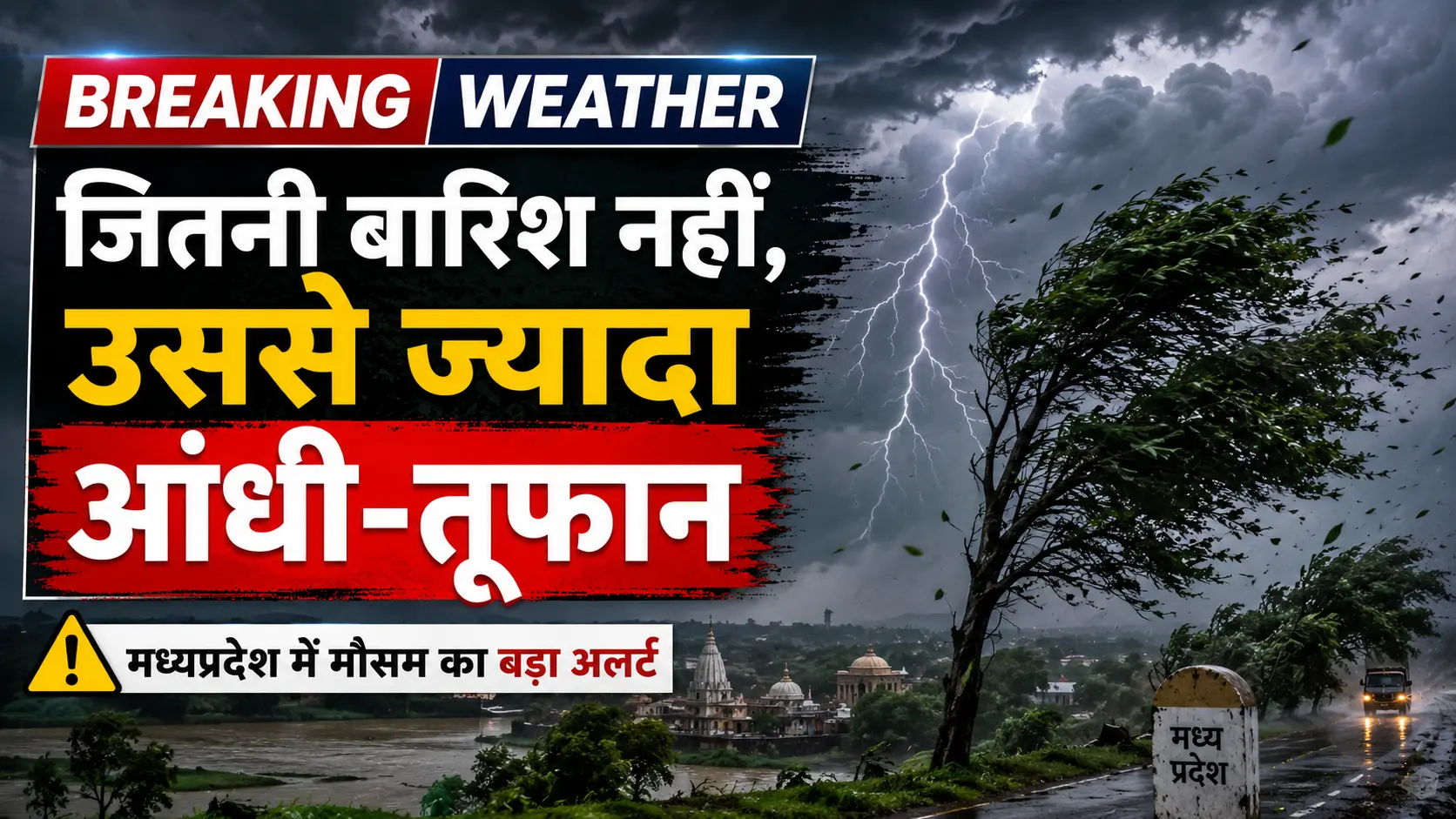 Jitni Barish Nahi Usse Jyada Aandhi Toofan Weather Alert in Madhya Pradesh