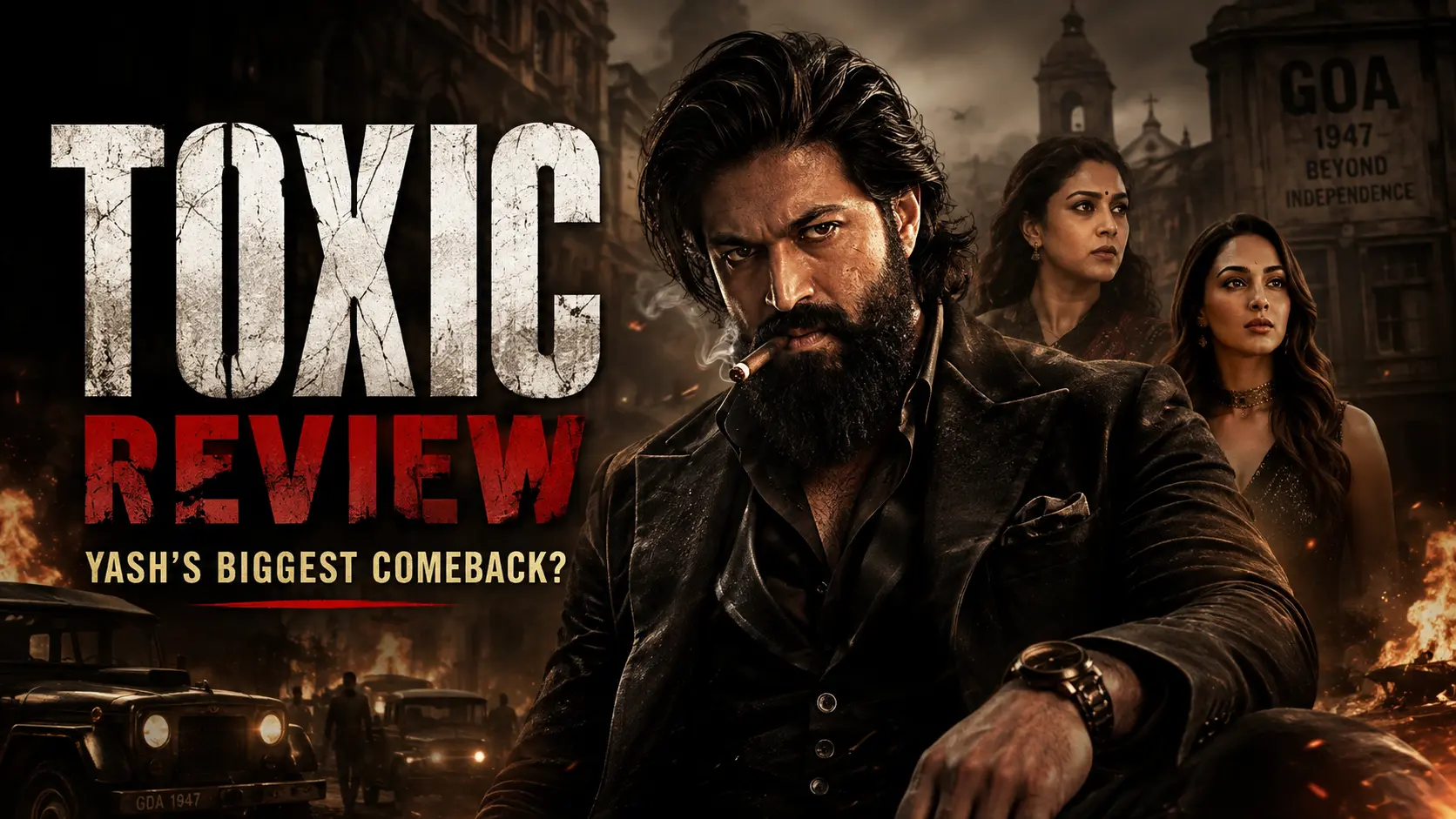 Toxic Review Yash Kiara Advani movie poster style featured image