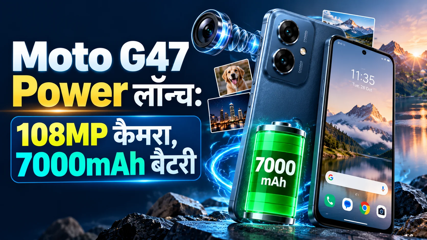 Moto G47 Power स्मार्टफोन के 108MP कैमरा, 7000mAh बैटरी और 120Hz डिस्प्ले के फीचर्स